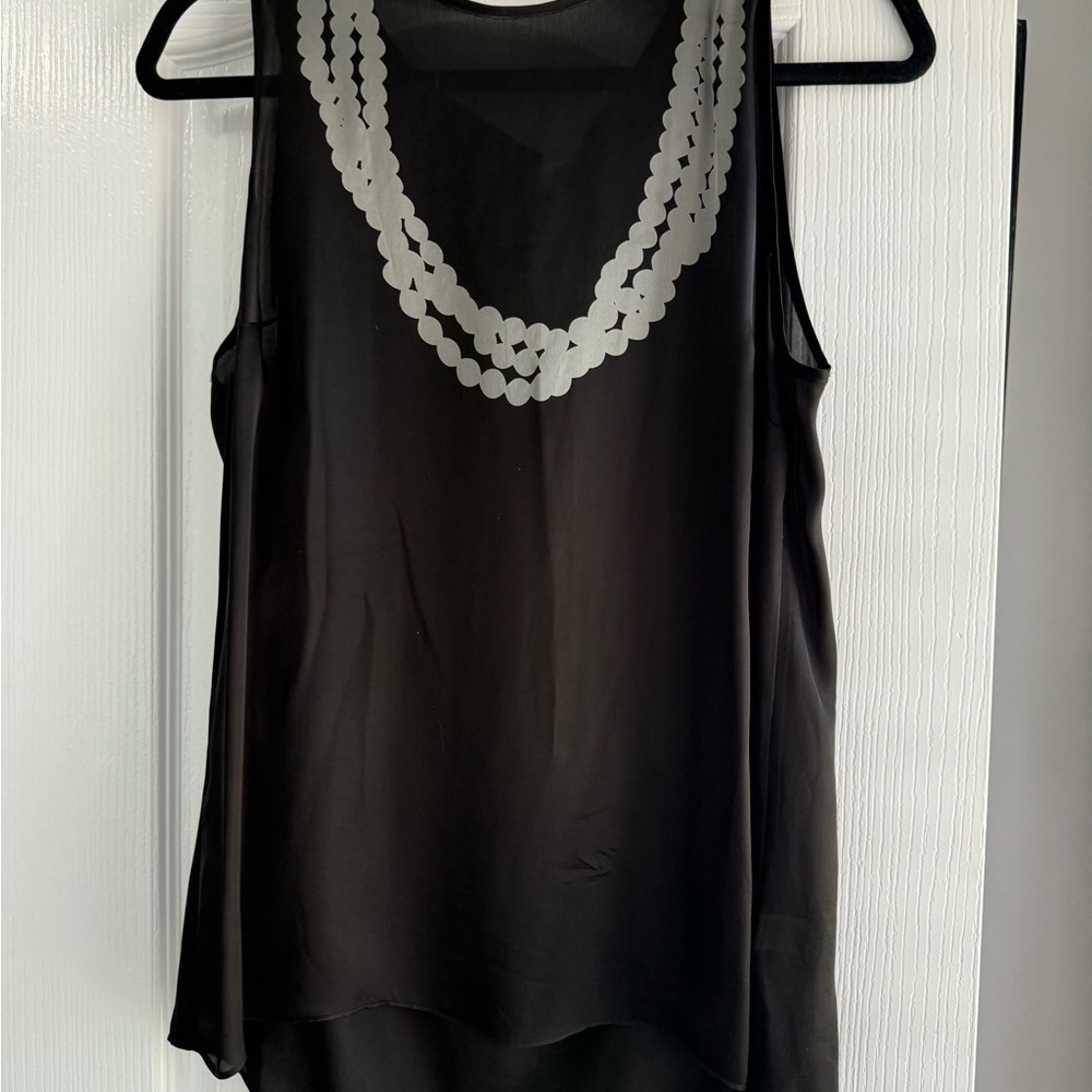 Banana Republic Black Asymmetrical Sleeveless Tank Top